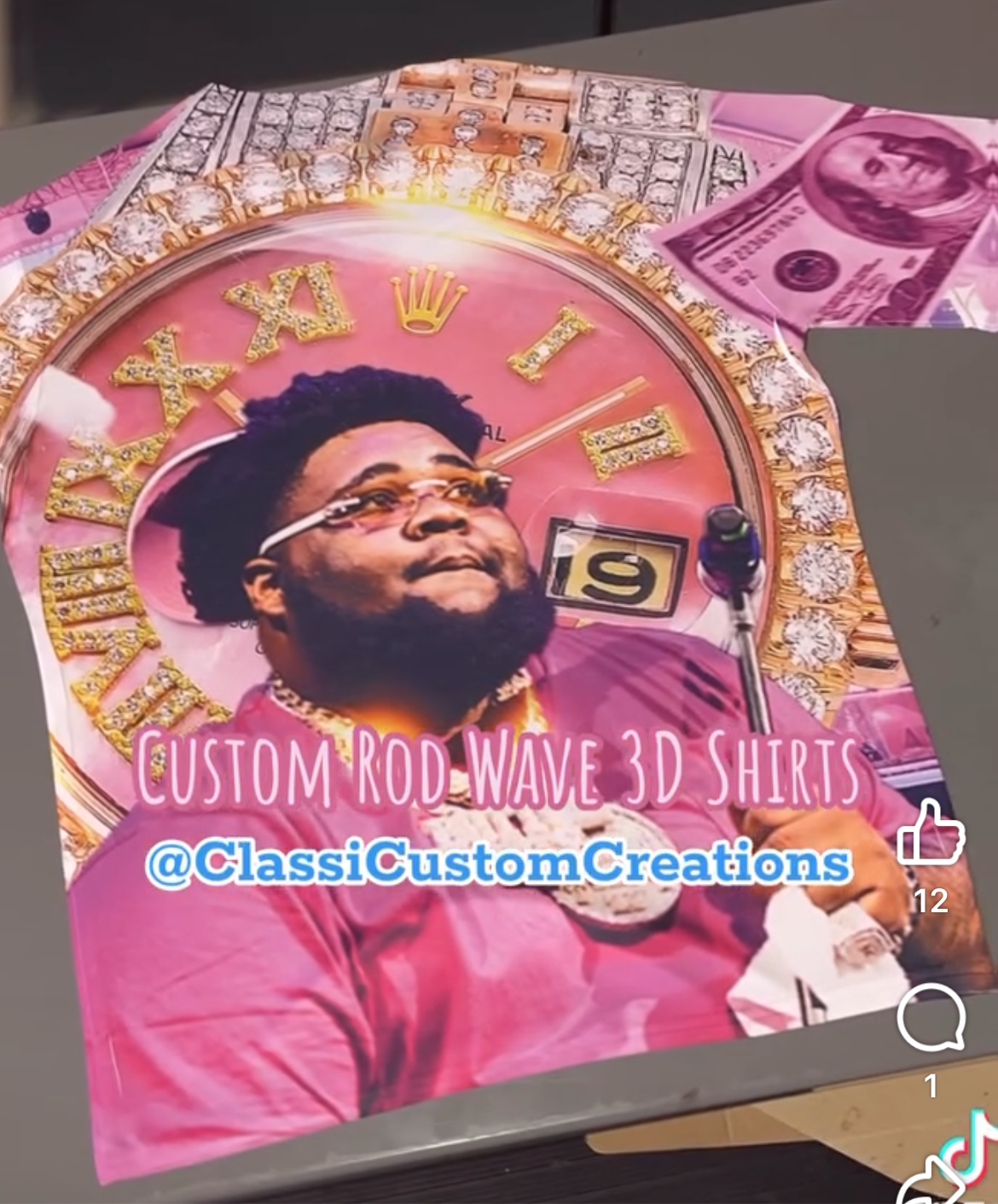 Rod Wave Pink2 3D Shirt Front Only