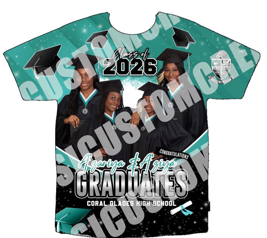 A'ZIYA & A'ZARIYA  3D Grad Shirts Front Only