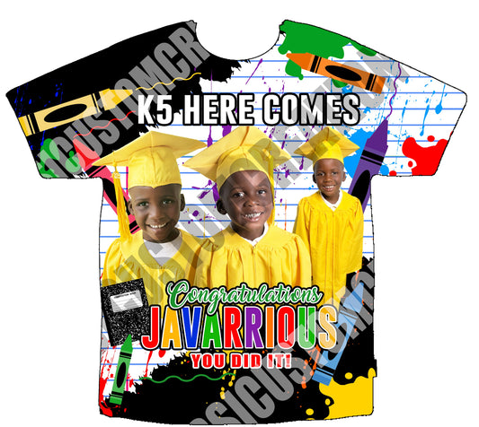 Javarrious “Baby J” Grad 3D Shirts Front Only