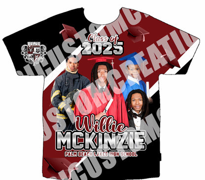 Willie Graduation 3D Shirts Front Only