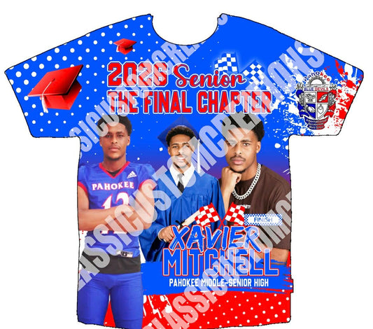 Xavier Mitchell  Pahokee Middle-Senior High 3D Shirts Front Only