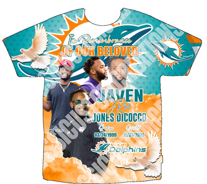 Javen “JRoc” Jones DiCocco 3D Shirts Front Only