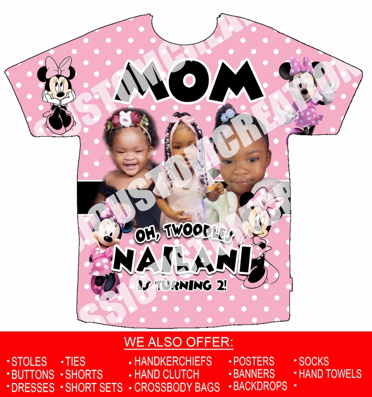 Nailani Oh, Twoodles 3D Birthday Shirts Front Only