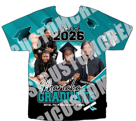 Mariaha 3D Grad Shirts Front Only