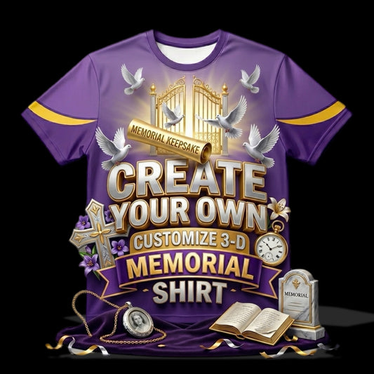 Create Your Own 3D Memorial Shirt Front Only