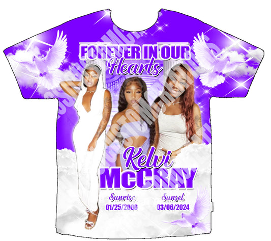 Kelvi McCray Memorial 3D Shirt Front Only