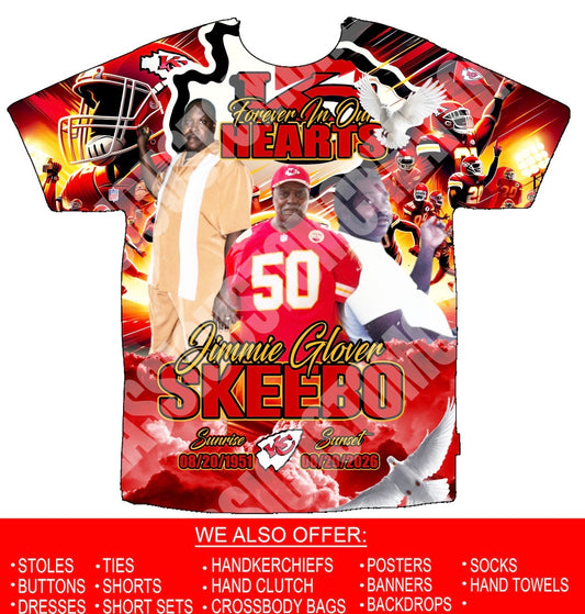 Jimmie “Skeebo” Glover 3D Memorial Shirts Front Only