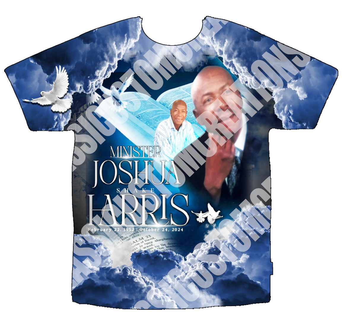 Minister Joshua Harris Memorial 3D Shirts Front Only