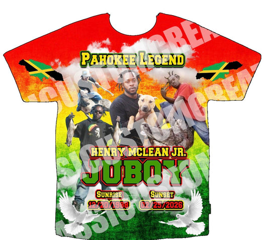 Henry “Juboy” McClean Jr.  Memorial 3D Shirts Front Only