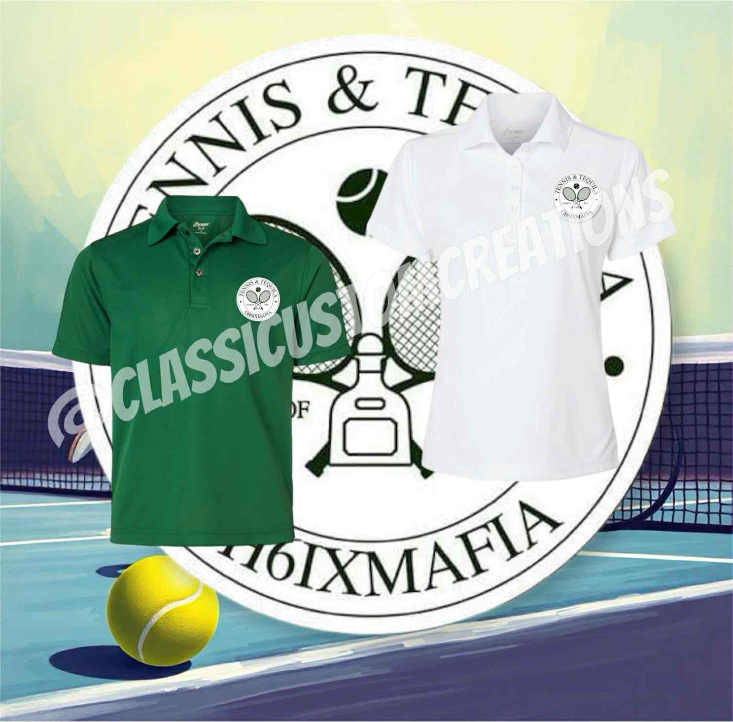 Class of 2006 Tennis & Tequila Polo Shirts Front Only ( Please Select Your Preferred Color Shirt )