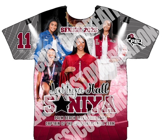 LaNiya Hall Senior 3D Shirts Front Only