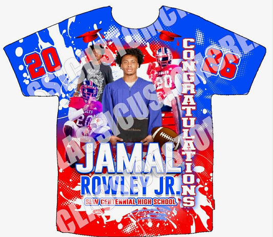 Jamal Rowley Graduation 3D Shirts Front Only