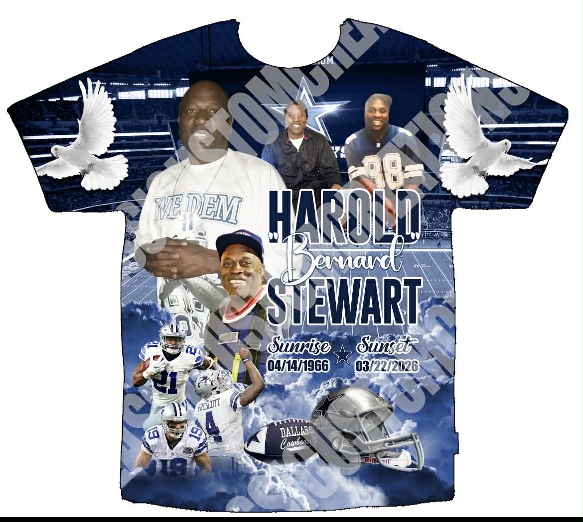 Harold Memorial 3D Shirts Front Only
