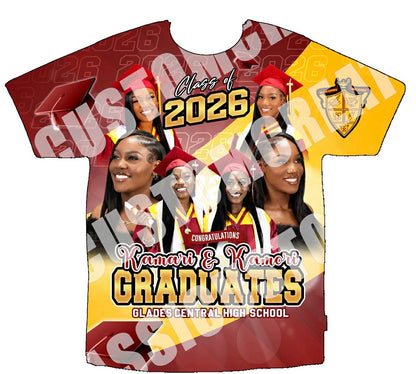 Kamari& Kamori Graduation 3D Shirts Front Only