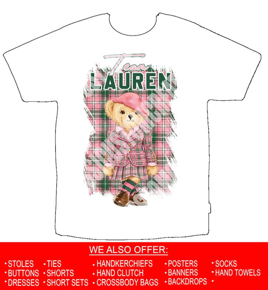 Team Lauren Gender Reveal Heat Press Shirts Front Only