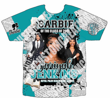Jeriyah Graduation 3D Shirts Front Only