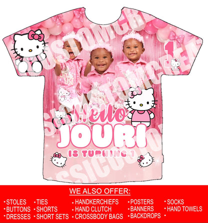Jouri Hello Kitty 1st Birthday 3D Shirts Front Only