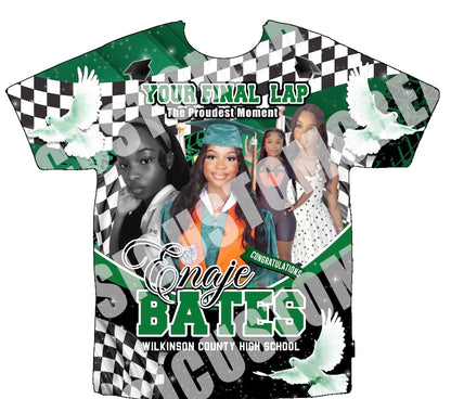 Enaje Bates Graduation Memorial 3D Shirts Front Only