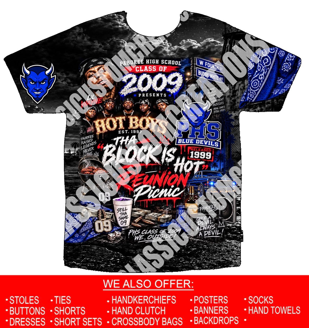 Pahokee Class of 2009 3D Shirts front Only