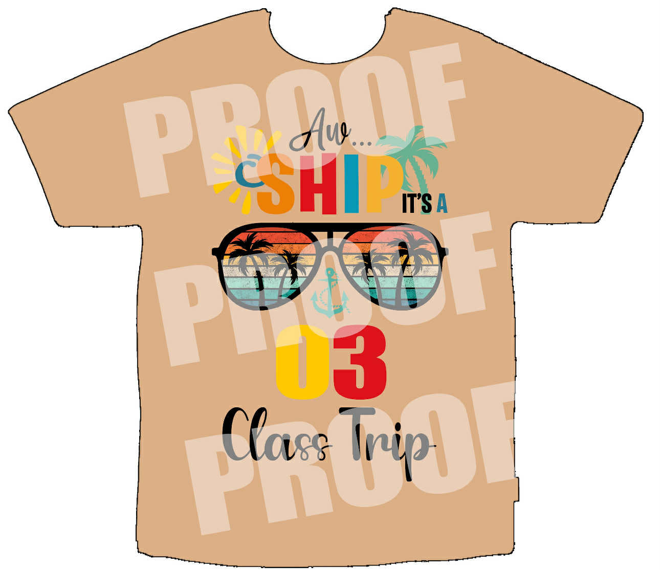 03 Class Trip  Graphic  TShirts Front Only