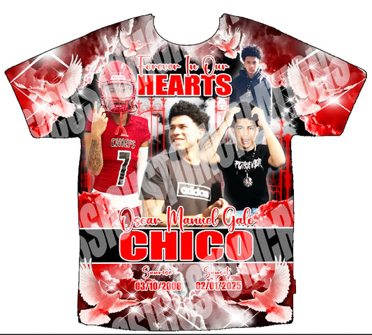 Oscar Manuel Galo “Chico” 3D Memorial 
Shirts Front Only