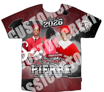 Jermaine Pierre Graduation 3D Shirts Front Only