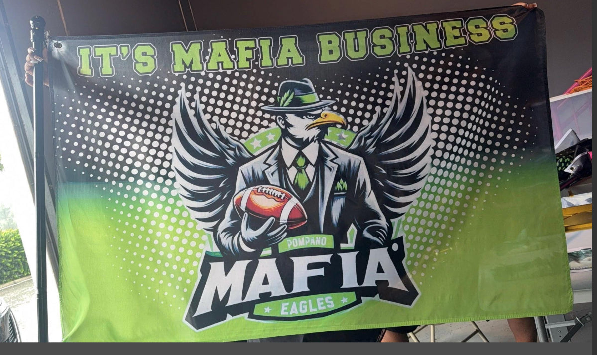 Large Custom Flag w/Pole