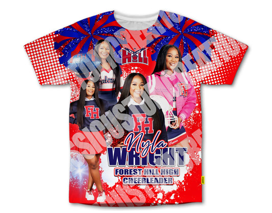 Nyla Wright 3D Cheer Shirt Front Only