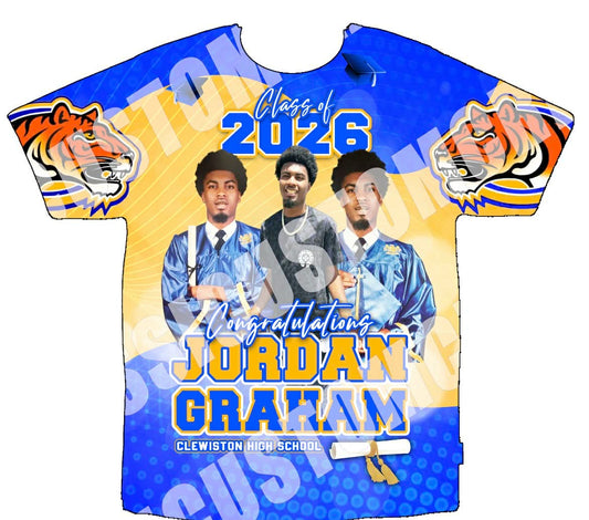 Jordan Graduation 3D Shirts Front Only