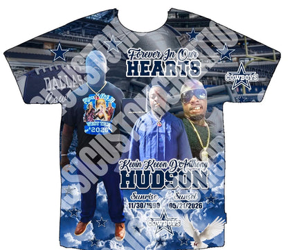 Kevin Keeon D'anthony Hudson Memorial  3D Shirts Front Only