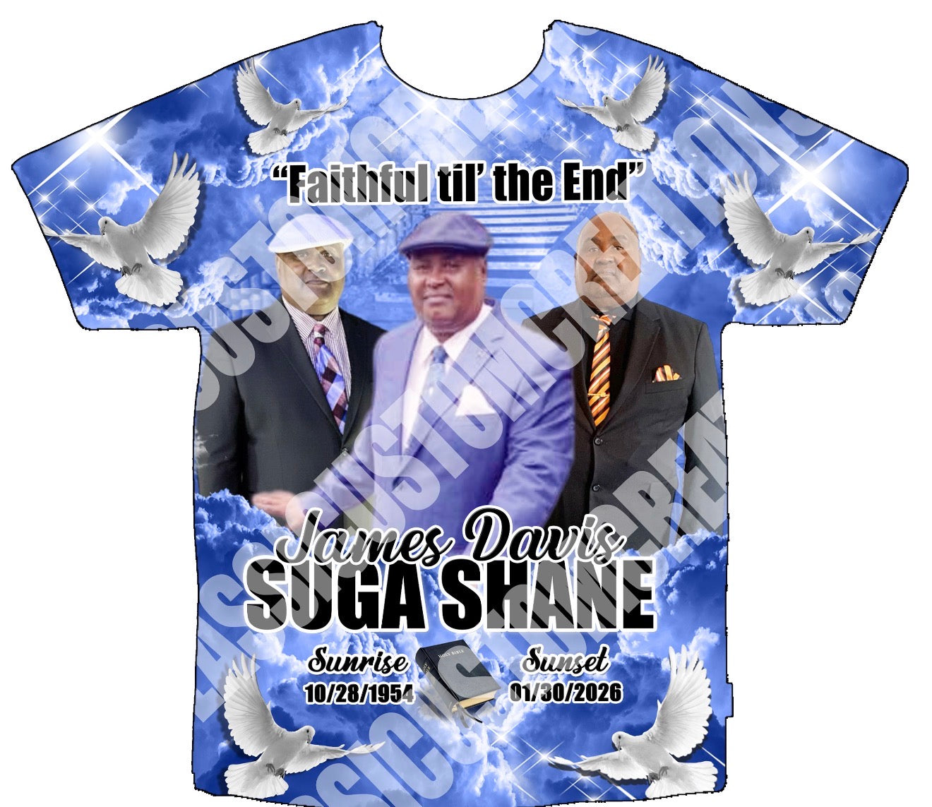 James “Suga Shane” Davis Memorial 3D Shirts Front Only
