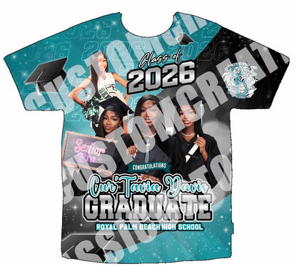 Cur’Tavia Davis Graduation 3D Shirts Front Only