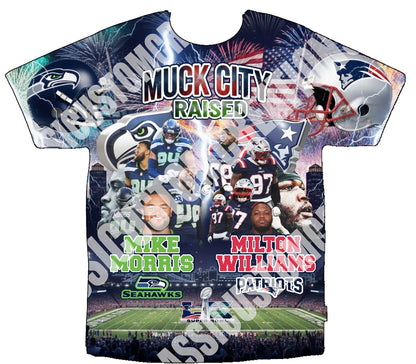 Muck City Raised Half & Half Super Bowl 3D Shirts Front Only