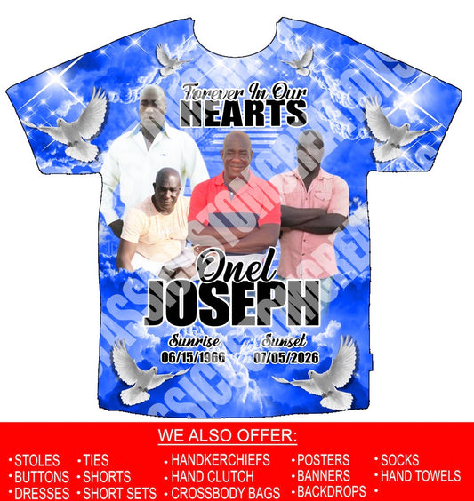 Onel Joseph 3D Memorial Shirts Front Only