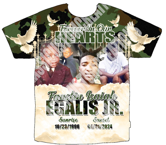 Faustin Egalis Jr. Memorial 3D Shirt Front Only