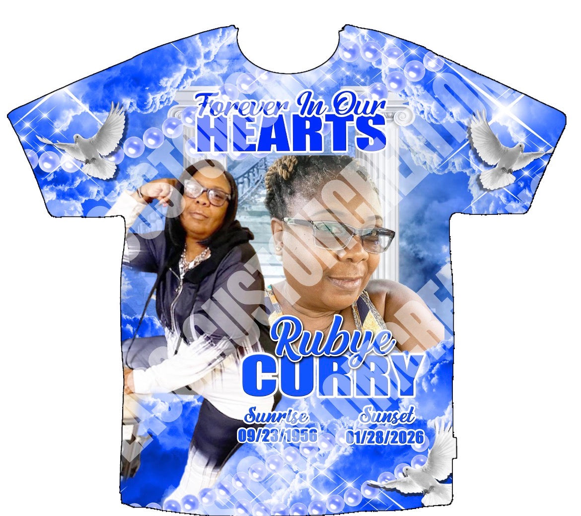 RUBYE CURRY Memorial 3D Shirts Front Only