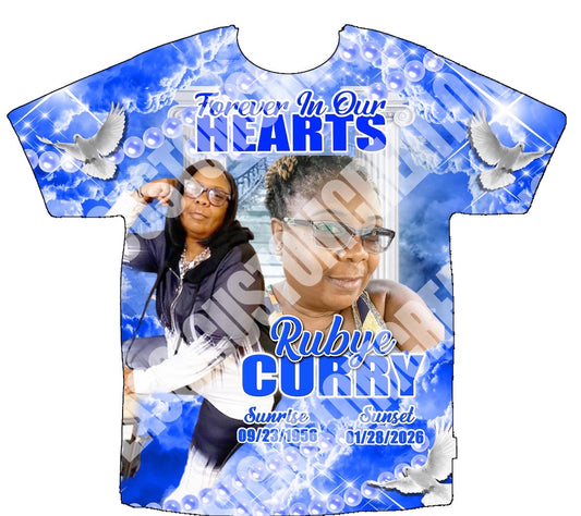 RUBYE CURRY Memorial 3D Shirts Front Only