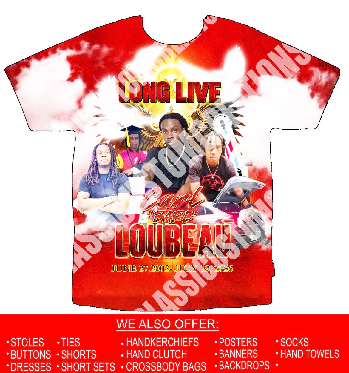 Carl “Barl” Loubeau Memorial 3D Shirts Front Only