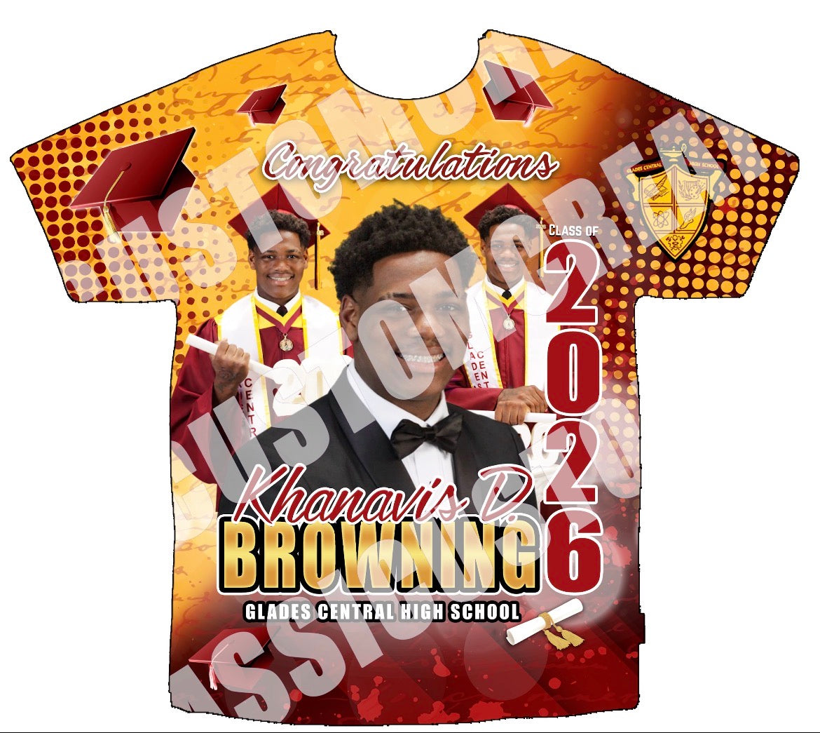 Khanavis Browning Graduation 3D Shirts Front Only