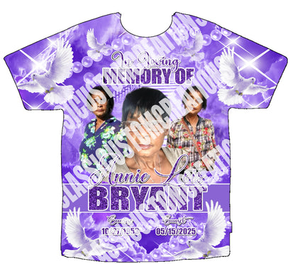 Annie Lois Bryant 3D Memorial Shirts Front Only