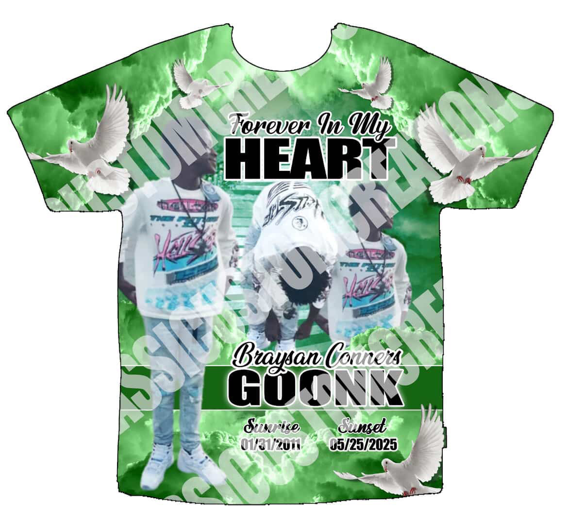 Braysan “Goonk” Conners 3D Shirts Front Only