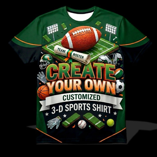 Create Your Own 3D Sports Shirt Front Only