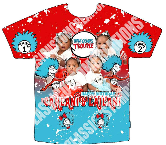 Cahlani & Lailani Birthday 3D Shirts Front Only