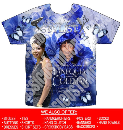 Lanequia Shawntae Coleman 3D Memorial Shirts Front Only