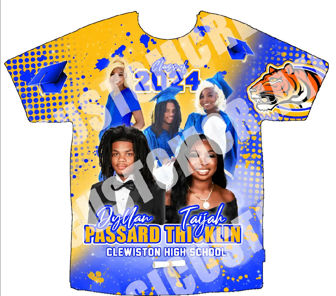 Dyllan Passard & Taijah "Queen" Thicklin  3D Graduation Shirt Front Only