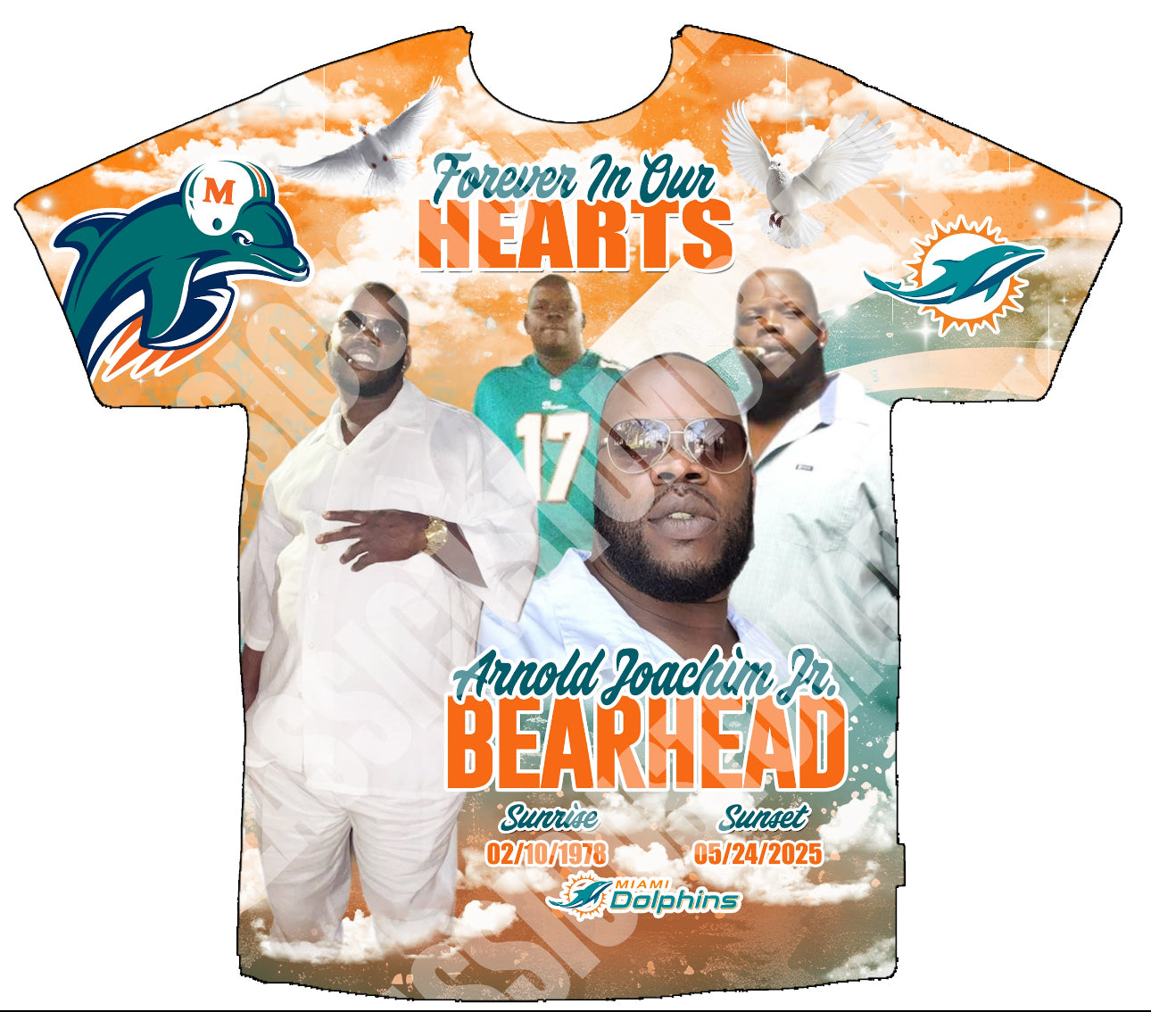 Arnold “Bear Head” Joachim Jr.
 3D Memorial Shirts Front Only
