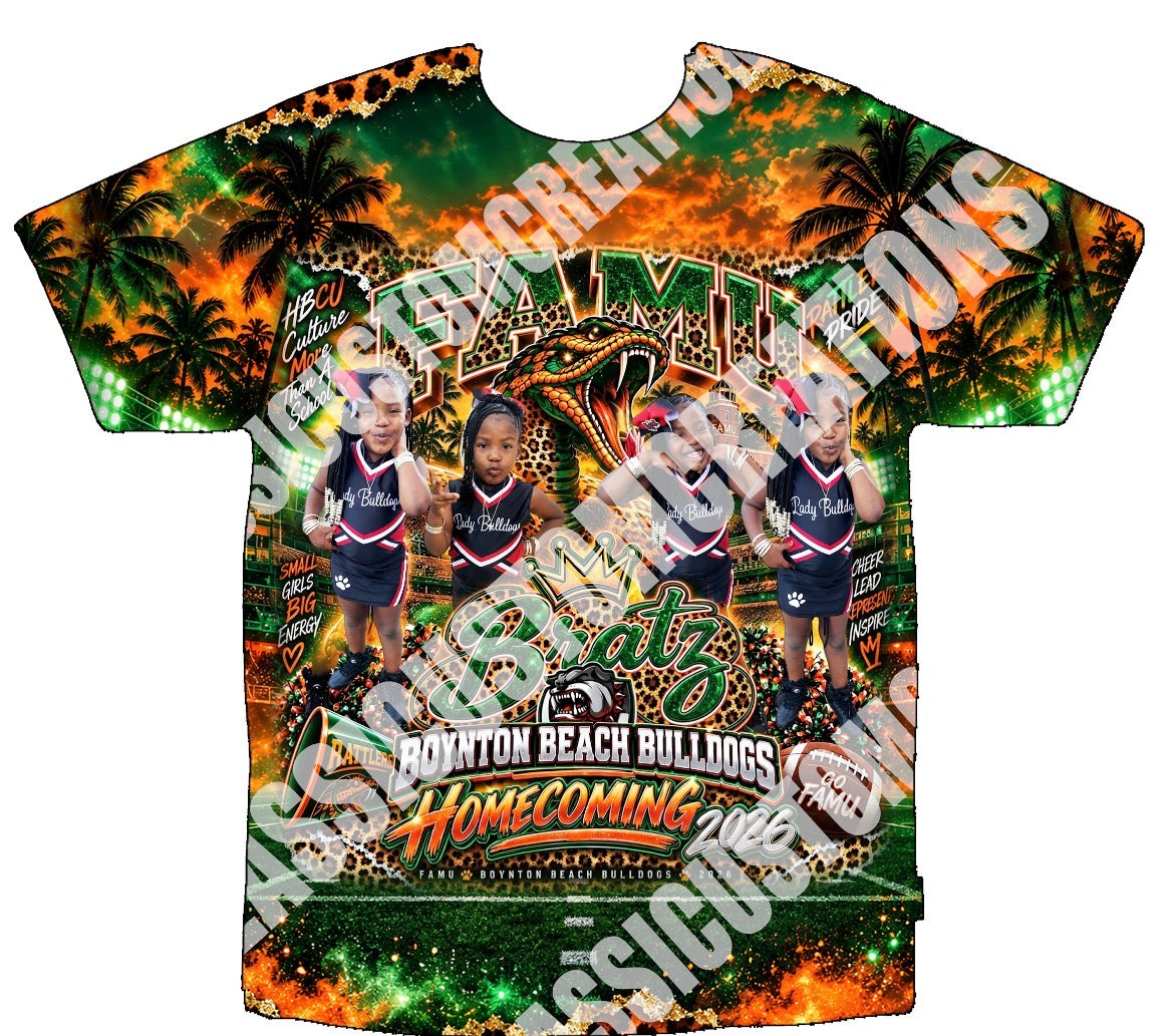 Boynton Beach Bulldogs Bratz 3D Shirts Front Only