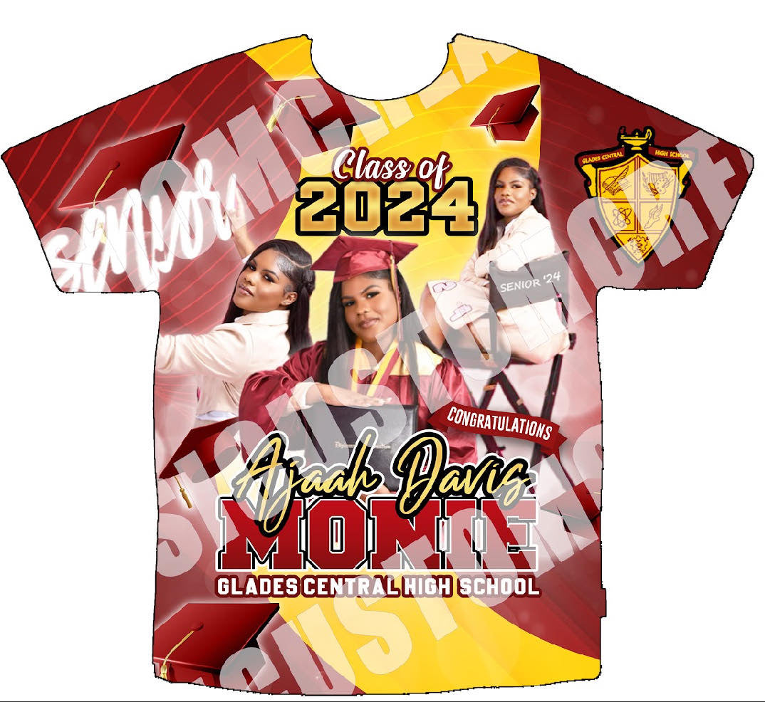 Ajaah Davis (Monie) 3D Graduation Shirt Front Only