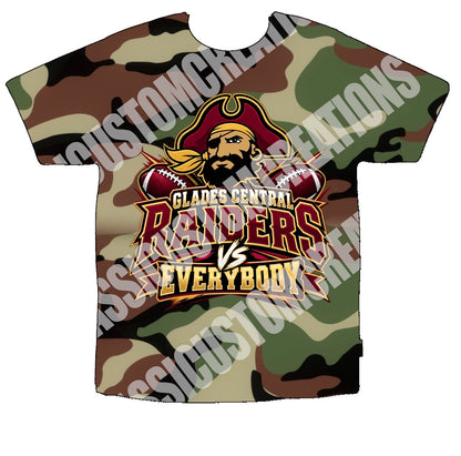 Glades Central Raiders vs Everybody 3D Shirts Front Only
