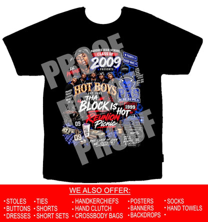 Pahokee Class of 2009 Graphic TShirts Front Only (black)